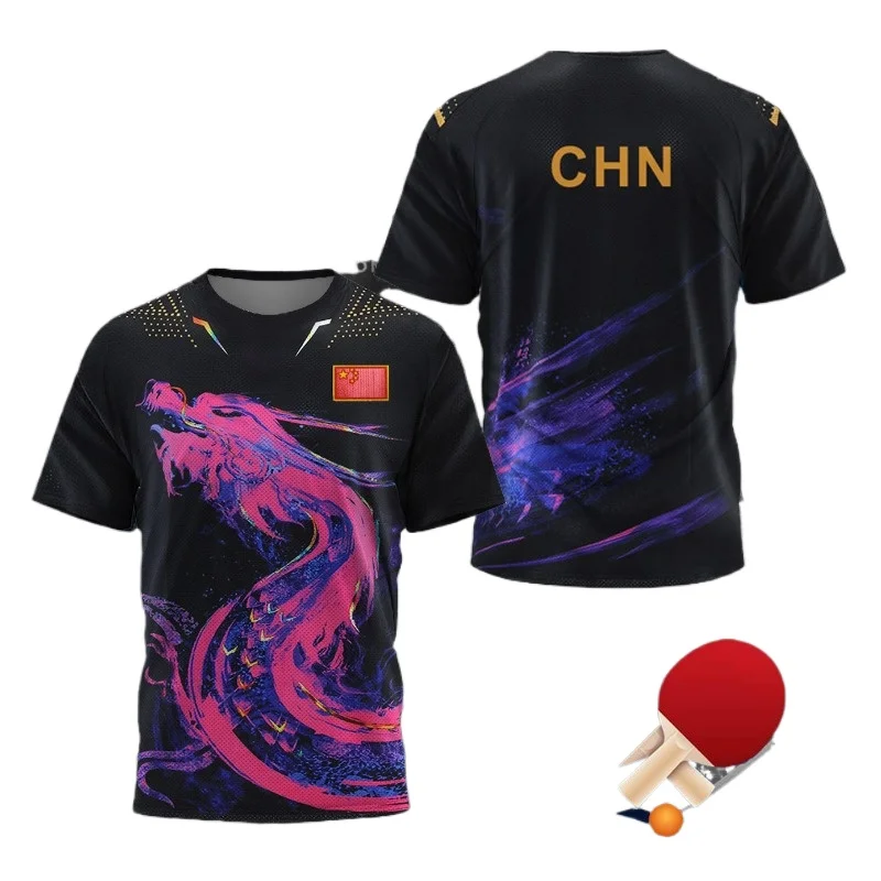 Badminton Asia - Camiseta con gráfico de tenis de