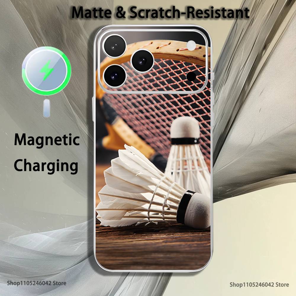 Funda transparente blanca para - Badminton Quotes reseña y precio