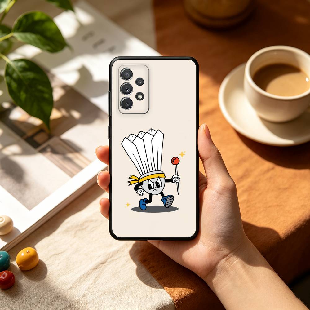 Funda de teléfono con ilustrac - Badminton Quotes reseña y precio