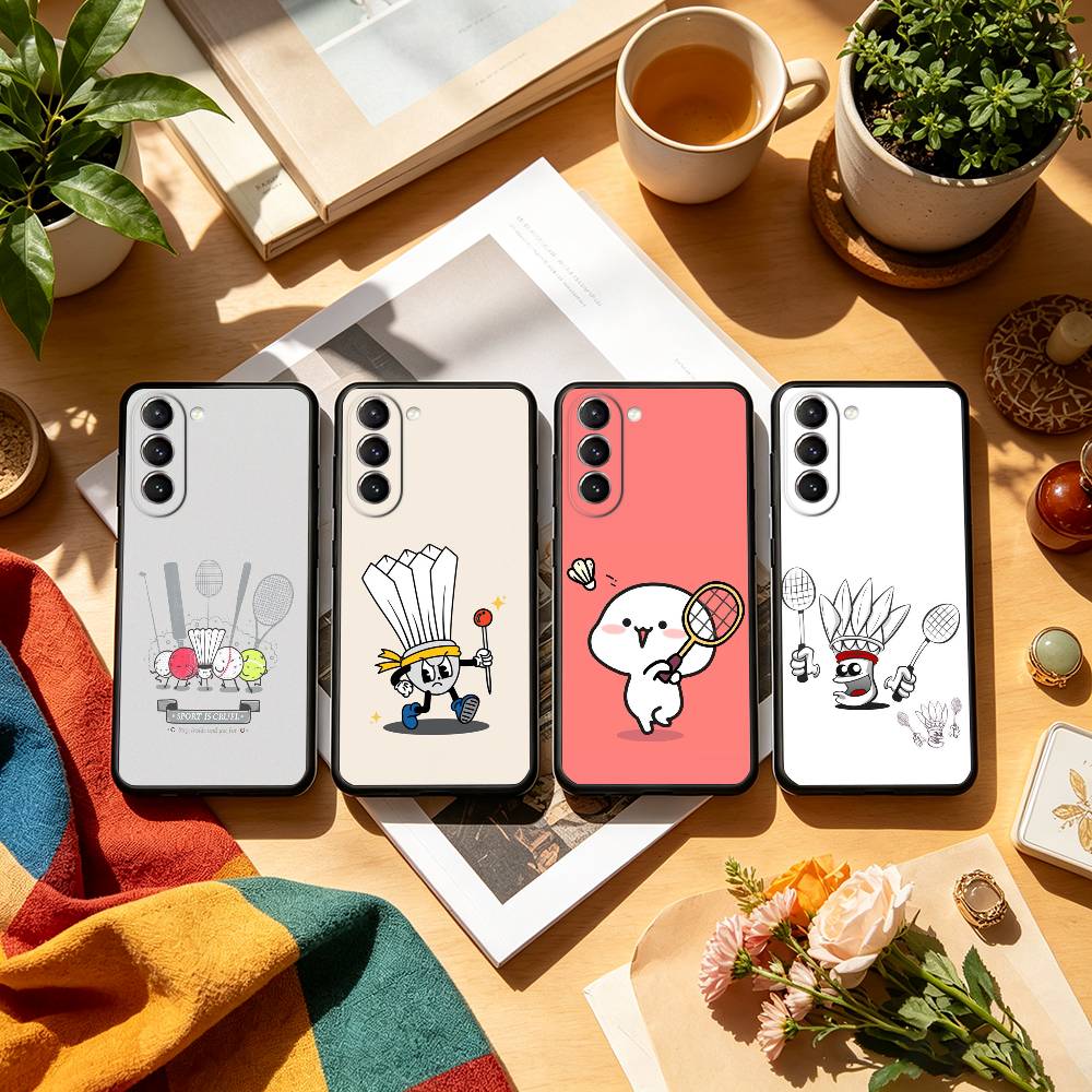 Funda de teléfono con ilustrac - Badminton Quotes reseña y precio