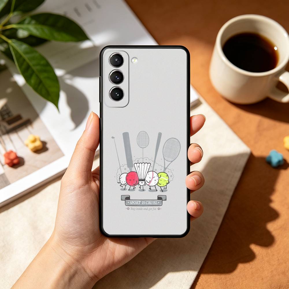 Funda de teléfono con ilustrac - Badminton Quotes reseña y precio