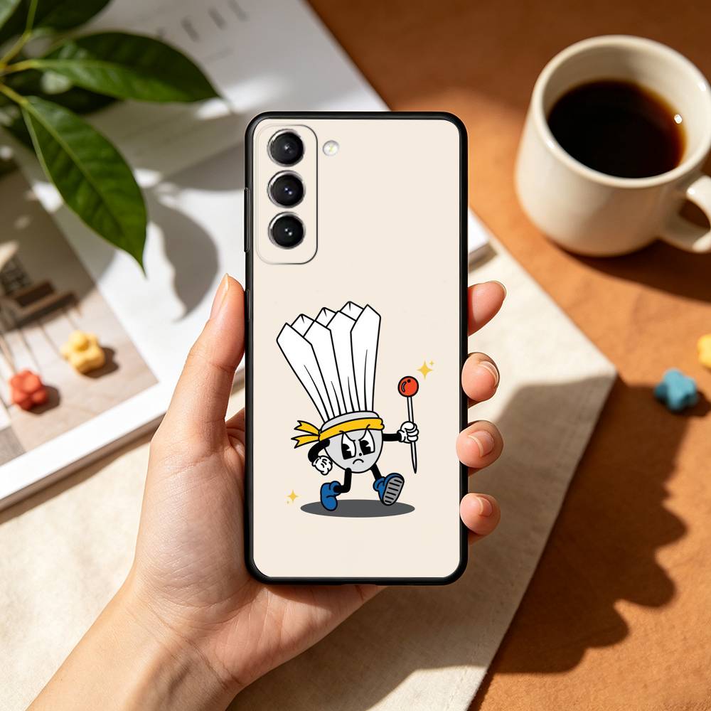 Funda de teléfono con ilustrac - Badminton Quotes reseña y precio