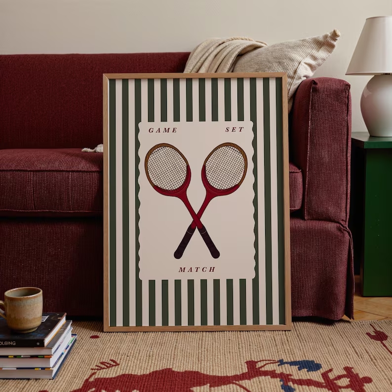 Impresión artística de raqueta - Badminton Quotes reseña y precio